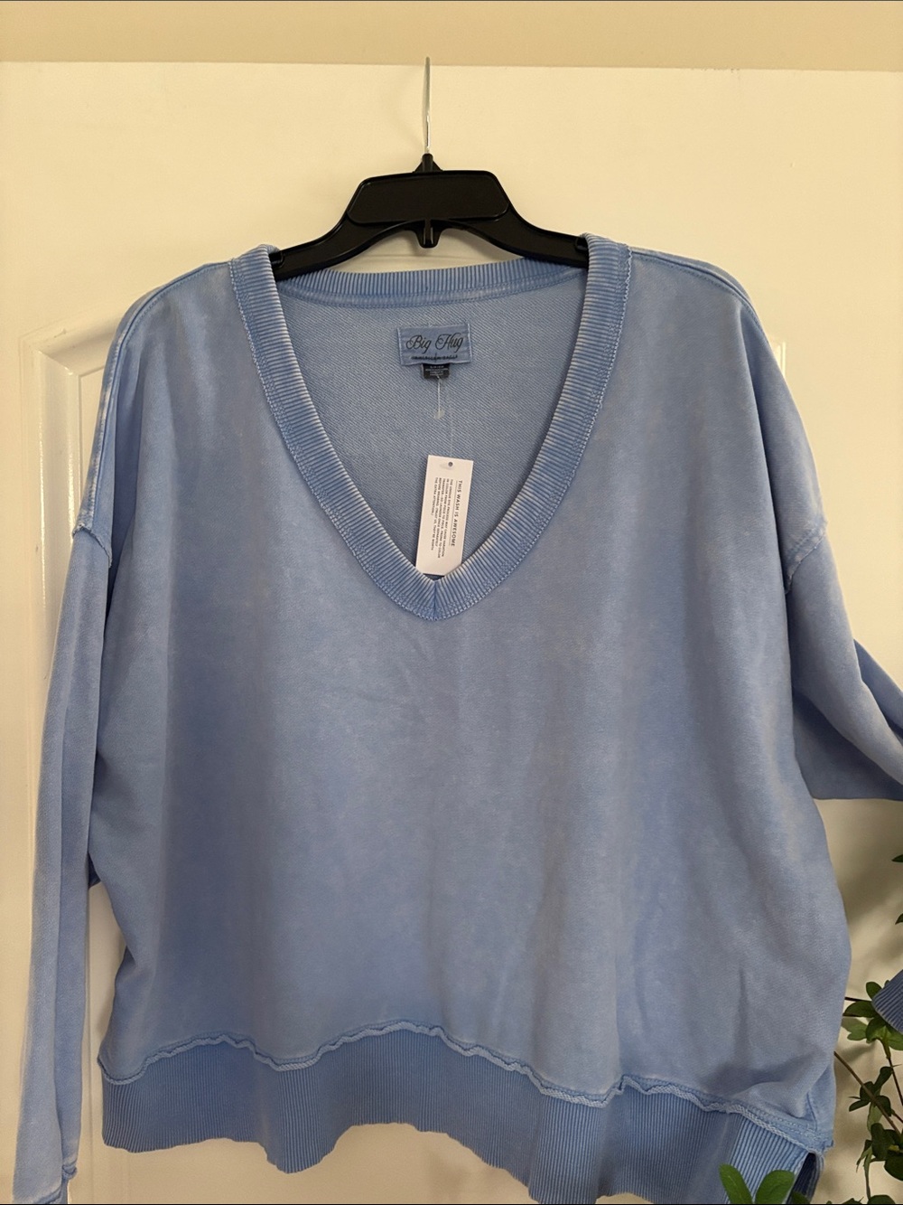American Eagle Outfitters Light Blue V‑Neck Sweater